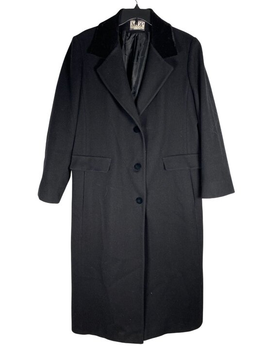 Mario De Pinto Jackets & Blazers - Mario De Pinto Womens Black Wool Long Coat 100% Pure Wool Made In USA Large